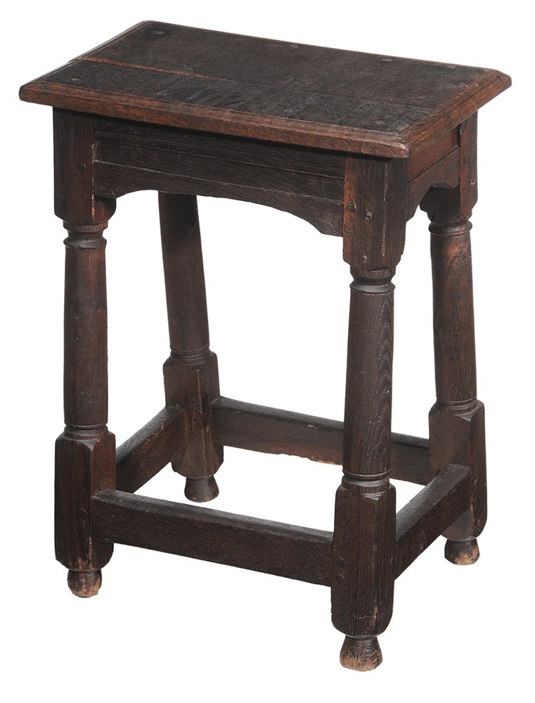 Early English Oak Joint Stool (1 of 3)