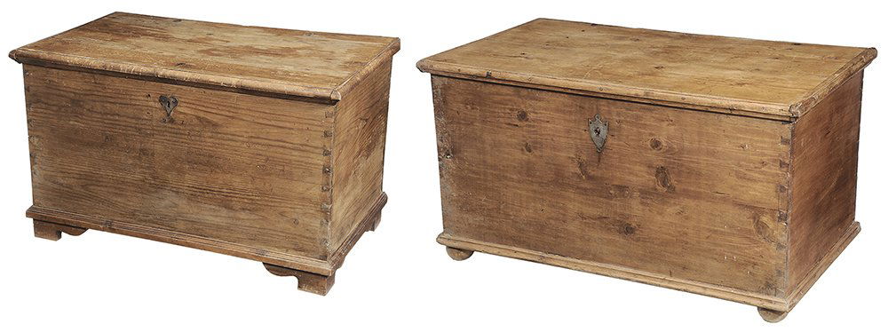 Two Similar Iron-Mounted Pine Lift-Top (1 of 9)