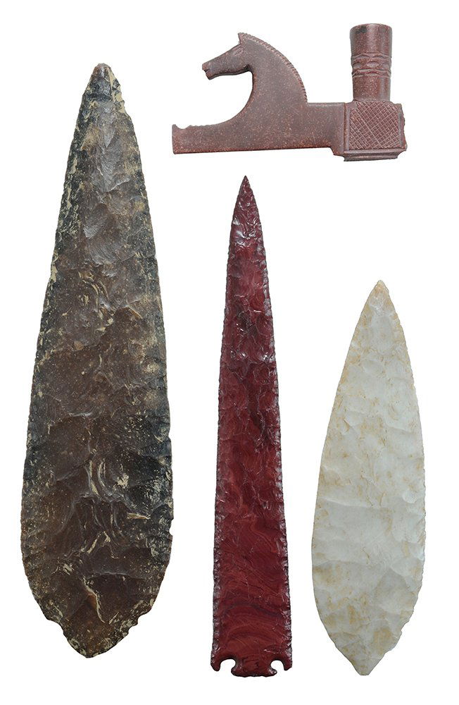 Carved Catlinite Horse-Form Pipe Bowl, (1 of 3)