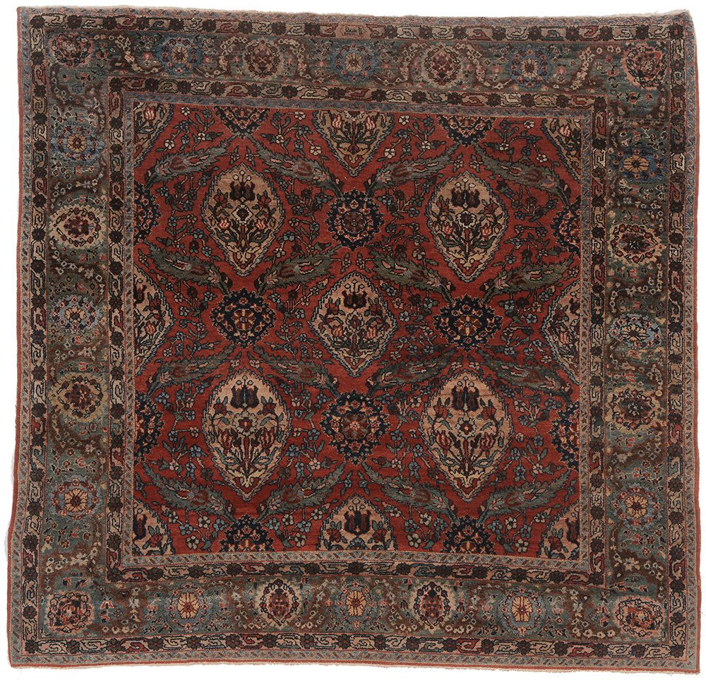 Signed Sarouk of Square Proportions (1 of 4)