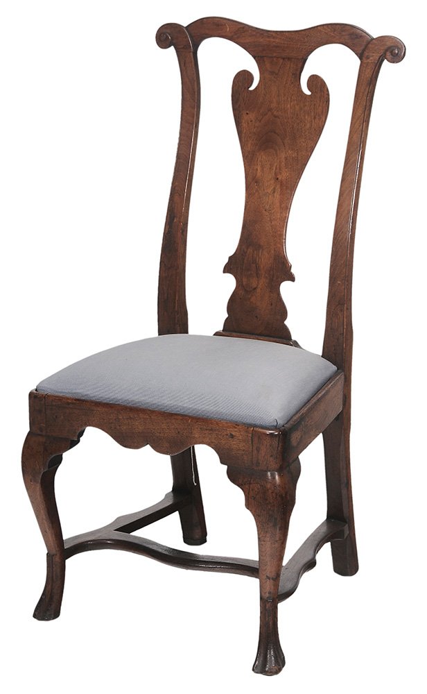 American Queen Anne Walnut Side Chair (1 of 6)