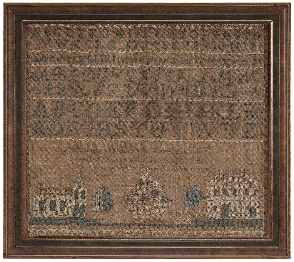 1840 Church and House Sampler (1 of 3)