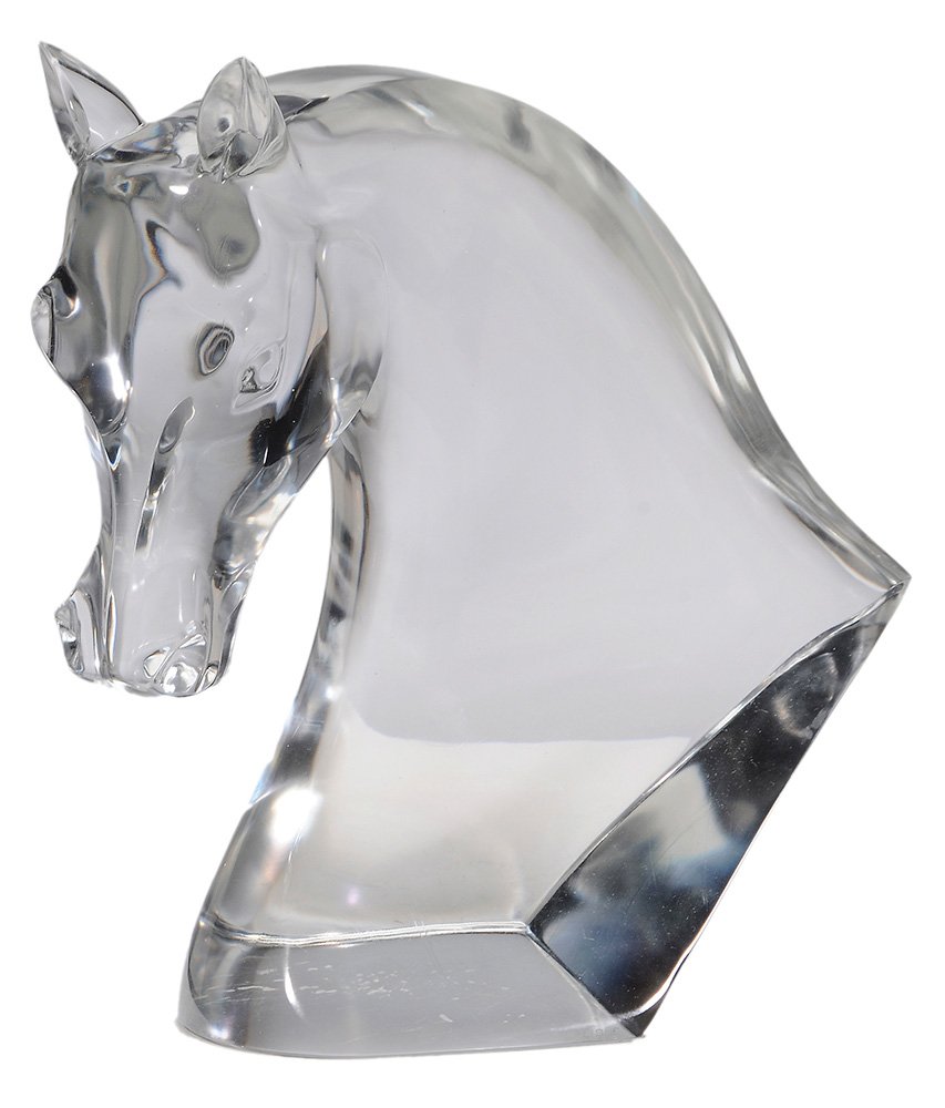 Monumental Lalique Crystal Horse Head (1 of 5)
