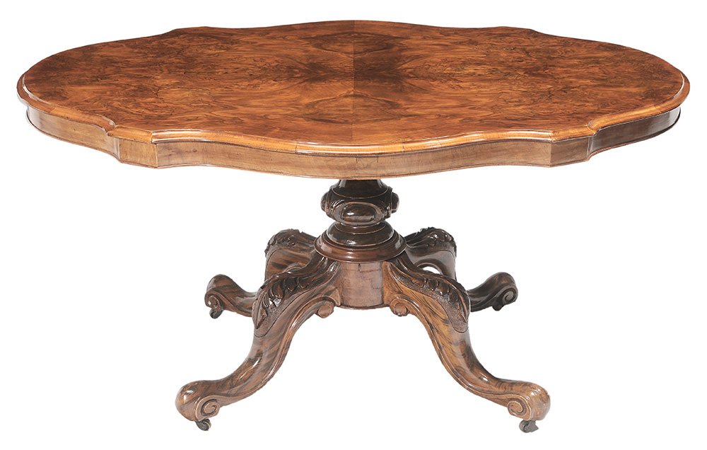 Victorian Bookmatched Figured Walnut- (1 of 4)