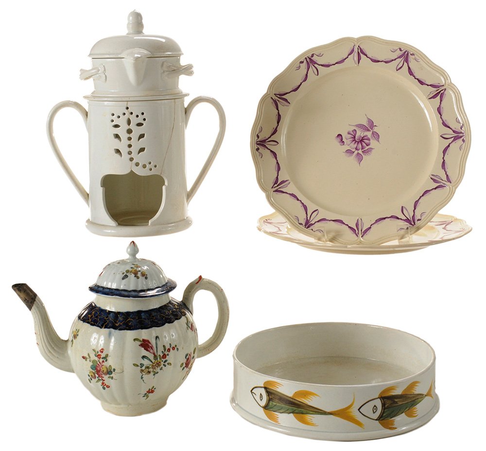 Four Pearlware and Creamware Table Articles and Other (1 of 3)