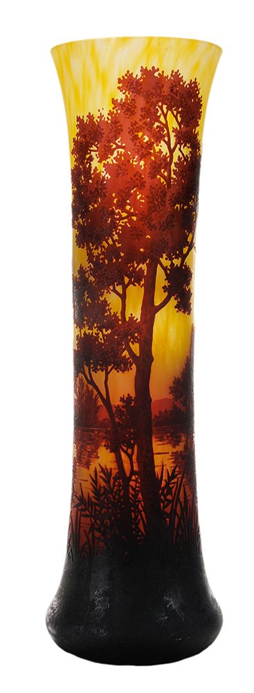 Large Daum Nancy Cameo Landscape Glass (1 of 5)