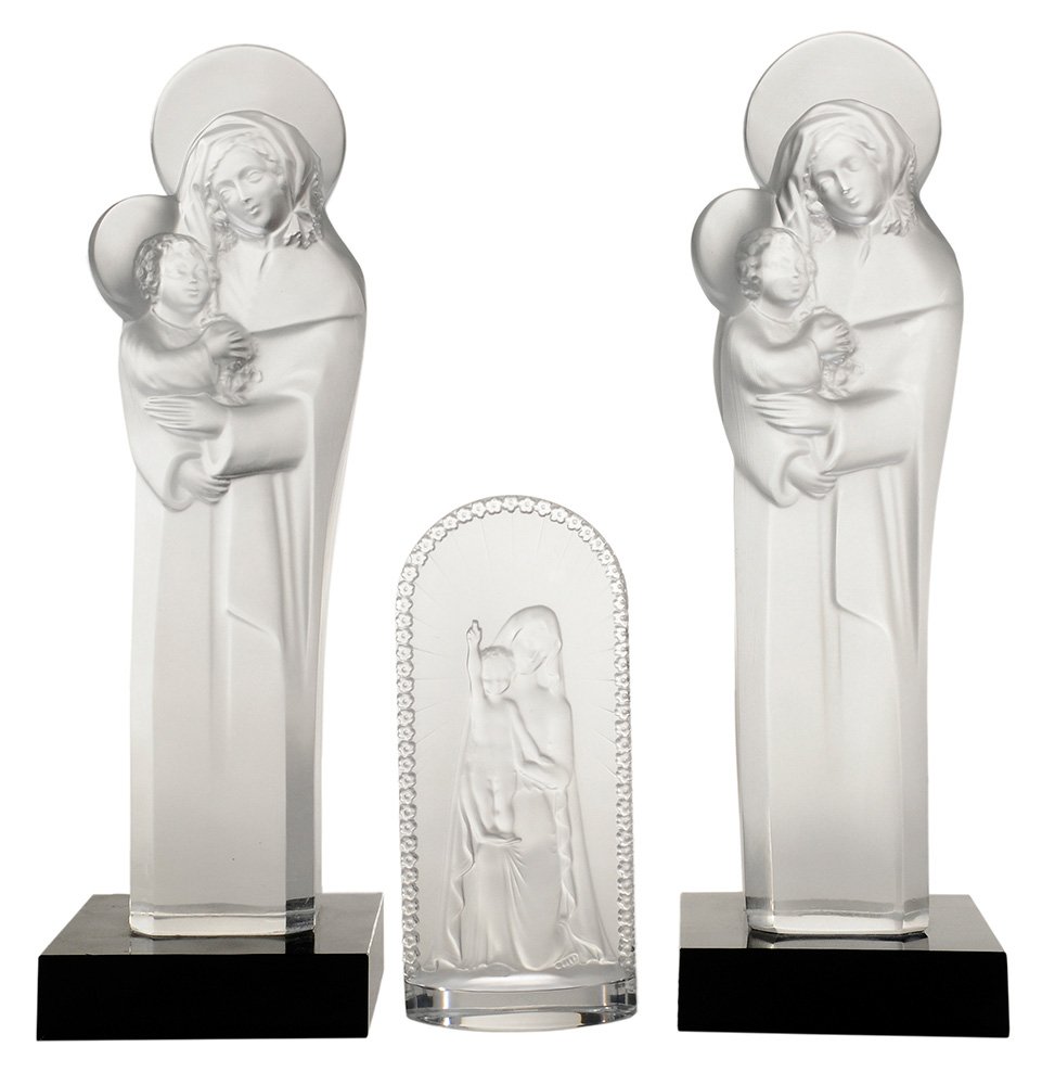 Three Lalique Madonna and Child (1 of 6)