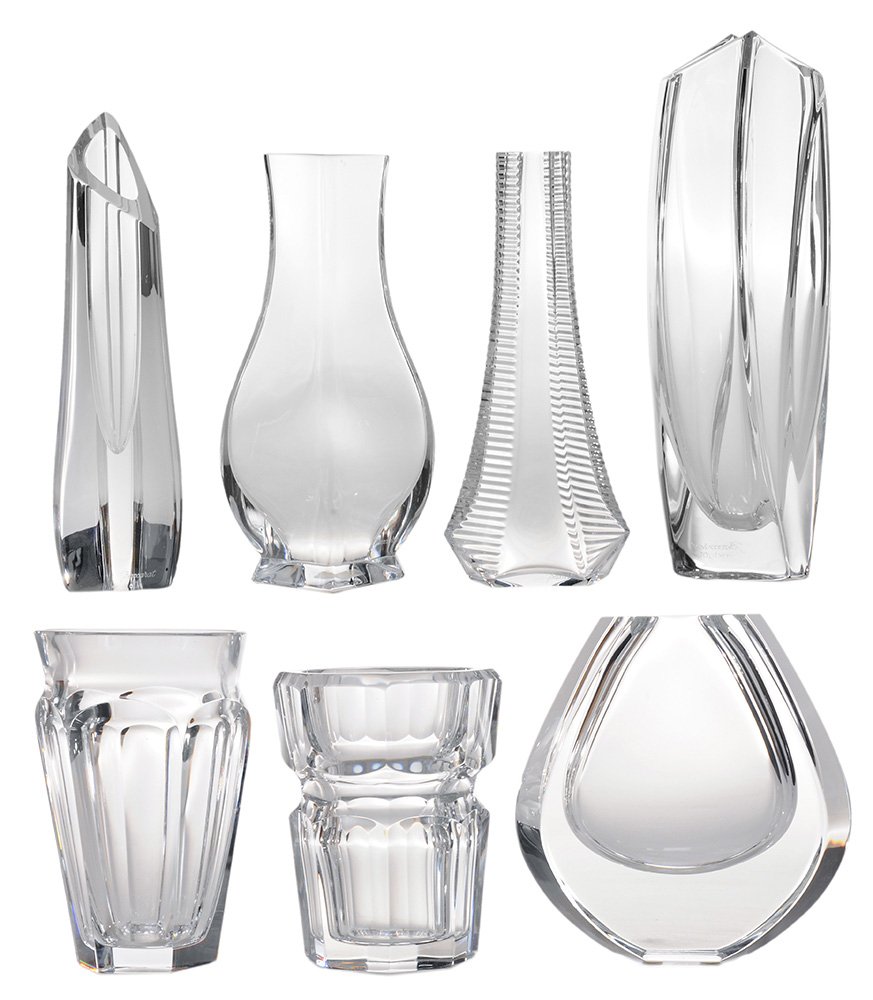 Seven Baccarat Crystal Vases (1 of 4)