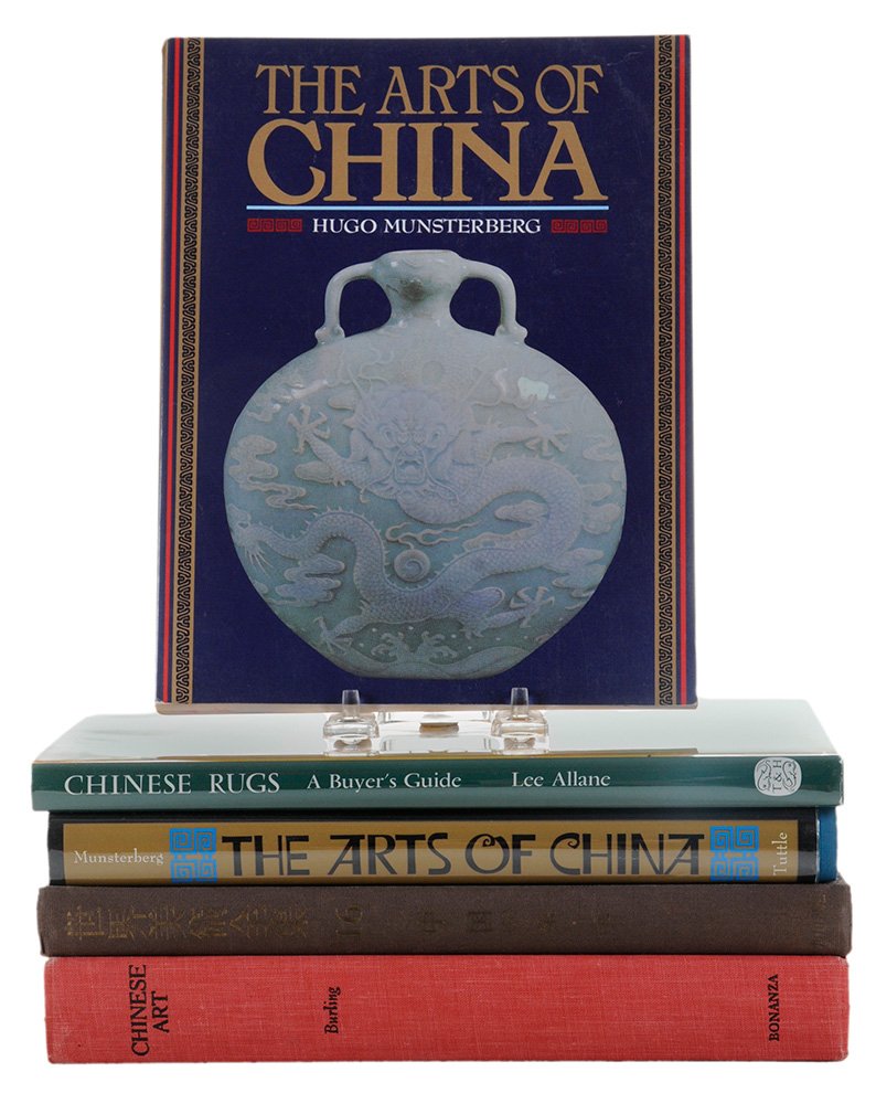40 Chinese Reference Books: mostly on Chinese History, Chinese Art and Chinese Rugs, etc. all are in very good to near fine condition. Provenance: Collection of Mr. and Mrs. Wayne Shiver, Asheboro, North Carolina