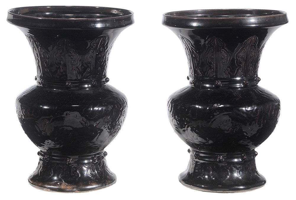 Pair Kangxi Style Aubergine Porcelain (1 of 9)