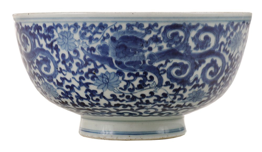 Blue and White Porcelain Water Dragon (1 of 6)