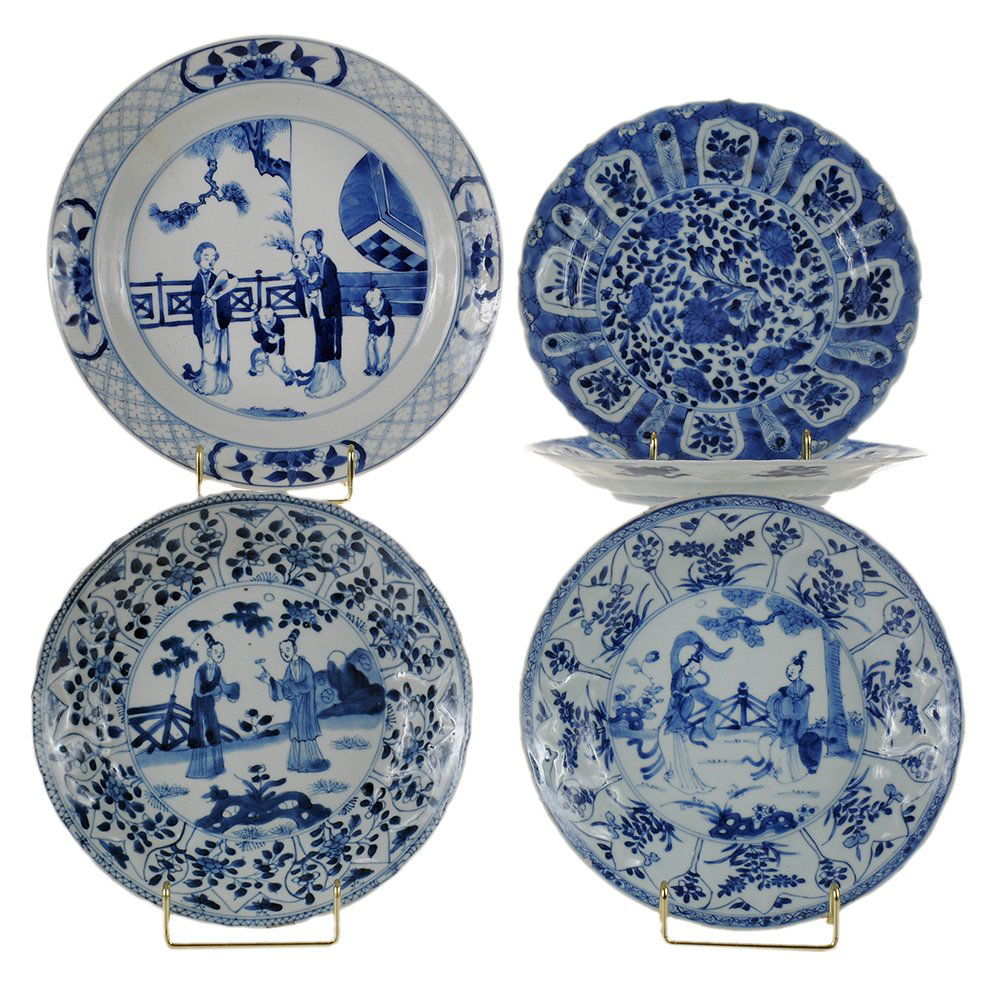 Five Blue and White Chinese Export (1 of 9)
