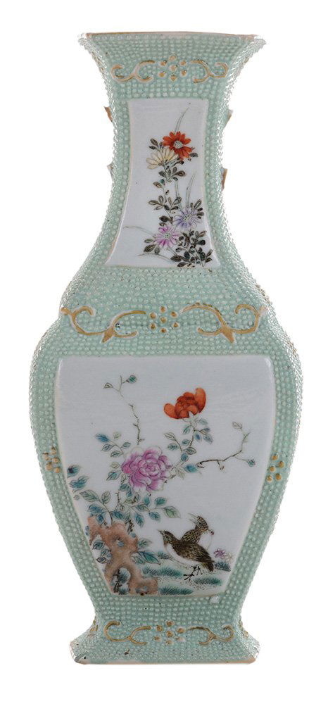 Famille Rose Porcelain Wall Vase (1 of 4)
