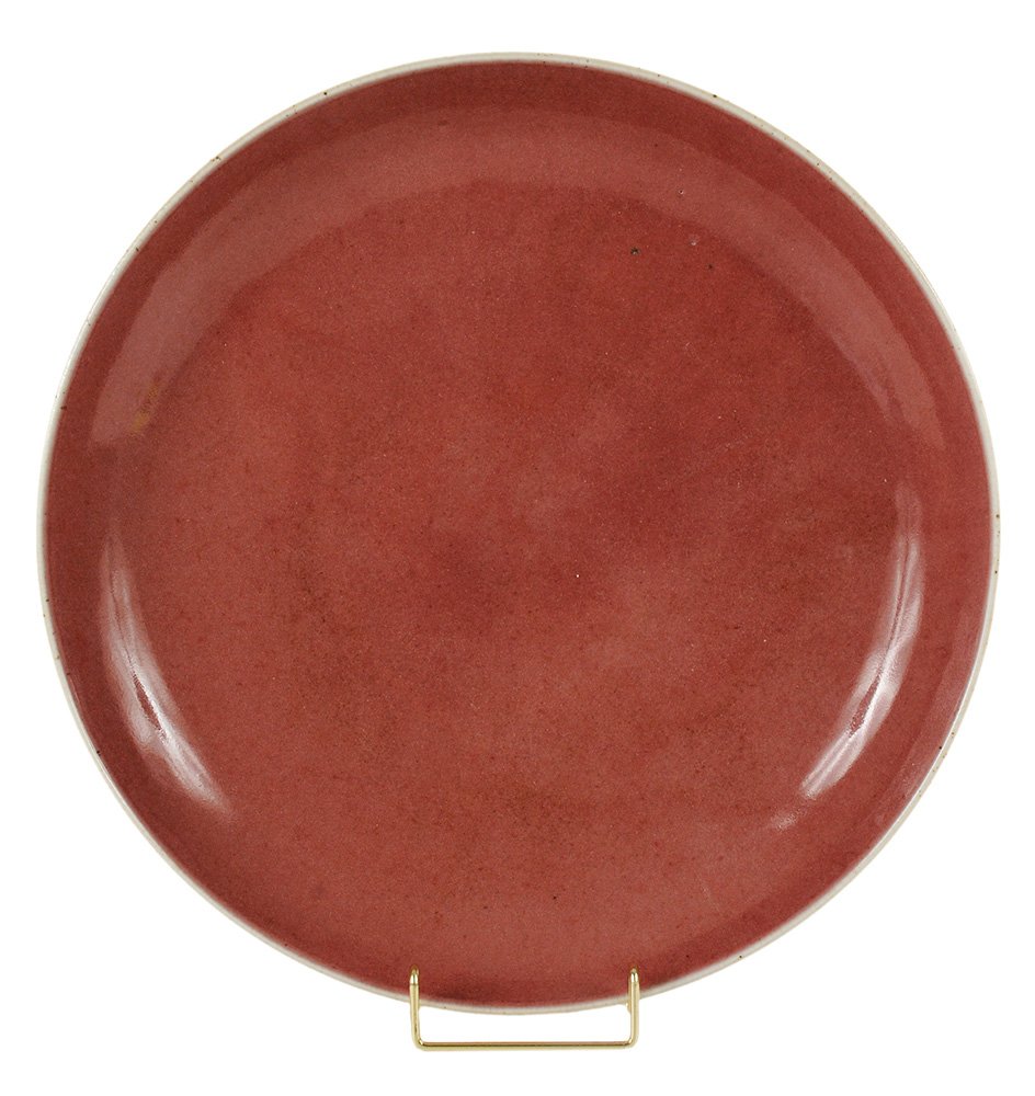 Large Peachbloom Porcelain Dish (1 of 4)