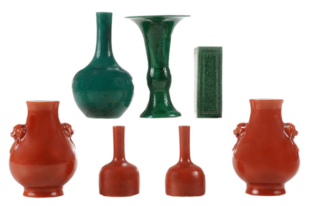 Seven Miniature Monochrome Porcelain (1 of 7)