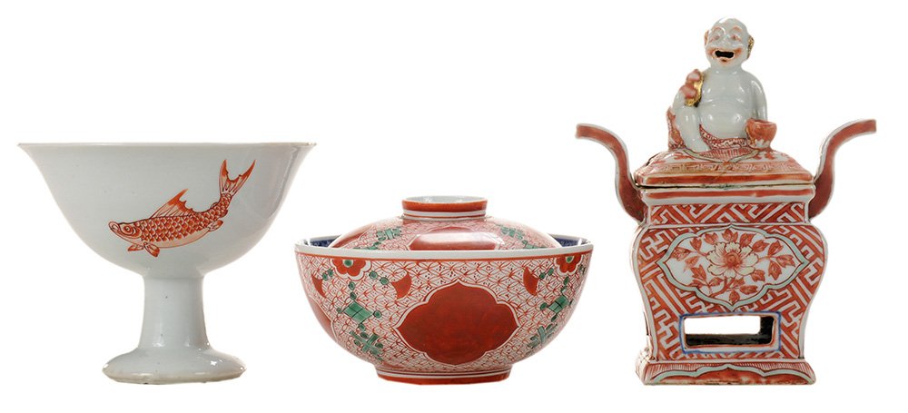 Three Pieces Chinese Porcelain (1 of 9)