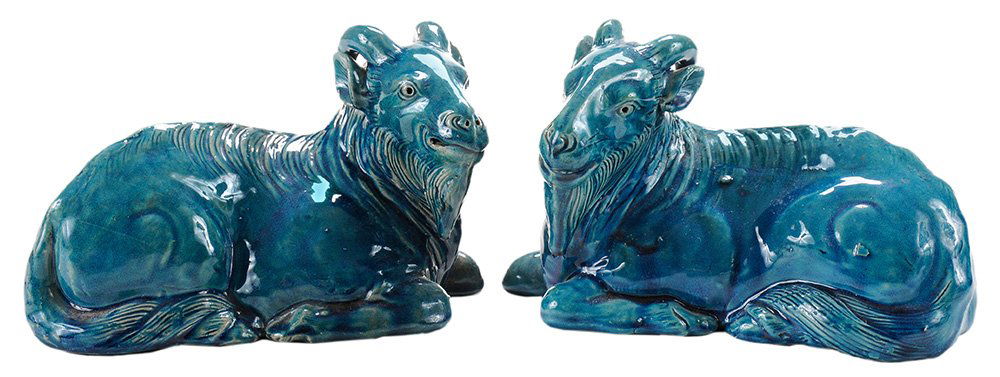 Pair Kangxi Style Porcelain Figures of (1 of 8)