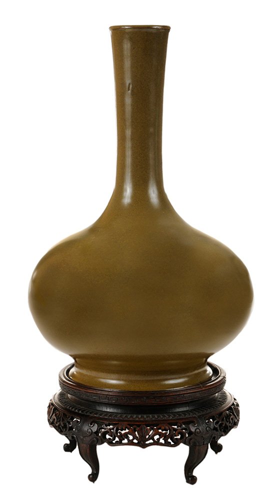 Teadust-Glazed Porcelain Bottle Vase (1 of 4)