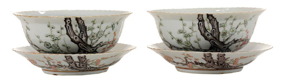 Pair Famille Rose Porcelain Bowls with (1 of 5)