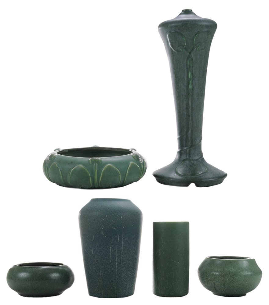 Six Pieces Hampshire Green-Glazed (1 of 7)