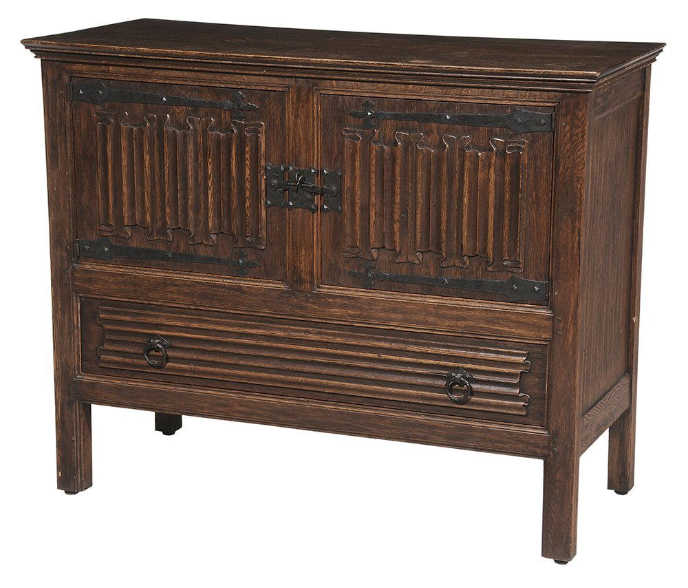 Linen Fold Carved Oak and Wrought Iron (1 of 7)