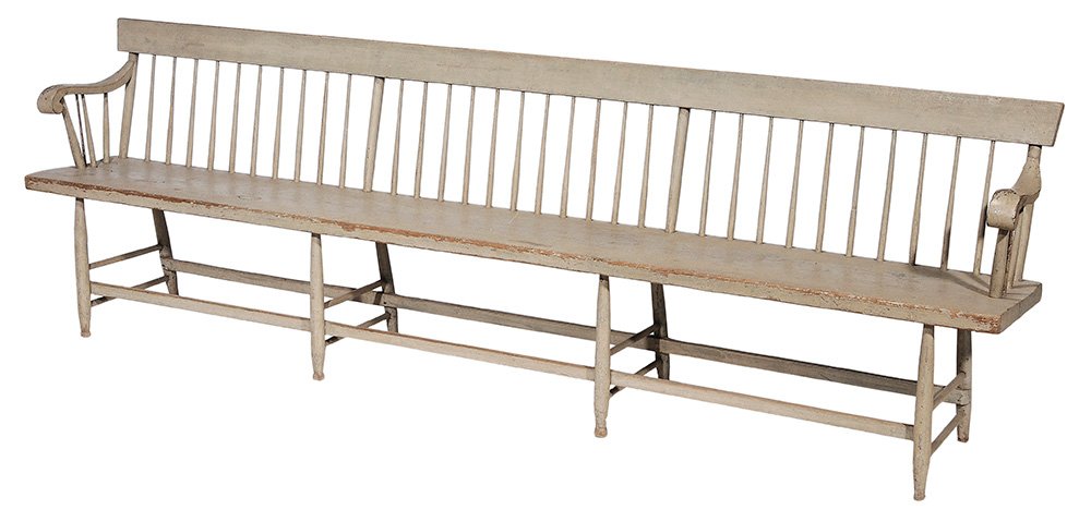 American Paint-Decorated Windsor Bench (1 of 3)