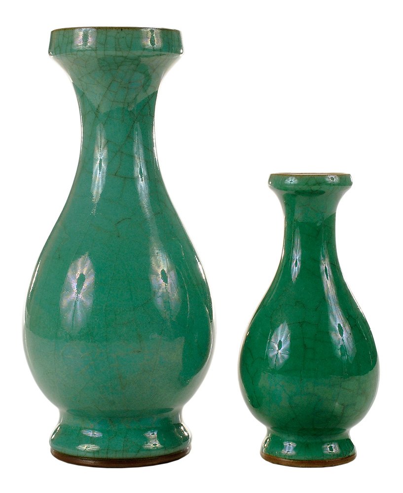 Two Green Pear-Shaped Porcelain Vases (1 of 5)