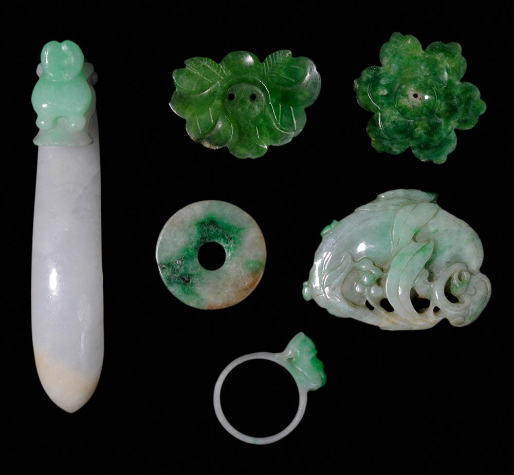 Six Carved Jadeite Articles (1 of 10)