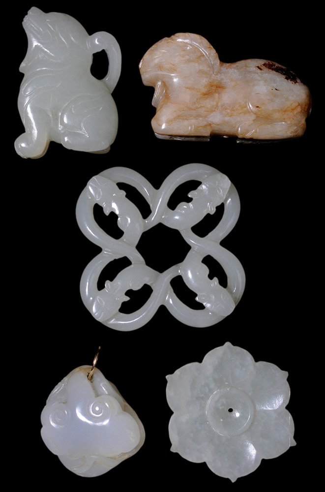 Five Carved Jade Accessories (1 of 7)