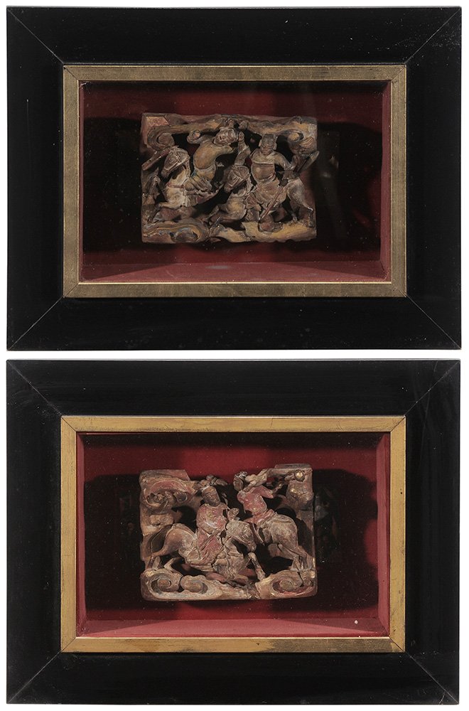 Two Finely Carved and Polychromed (1 of 6)