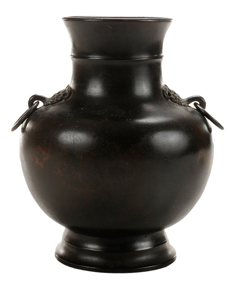 Ming Style [Hu-]Form Bronze Vase with (1 of 5)