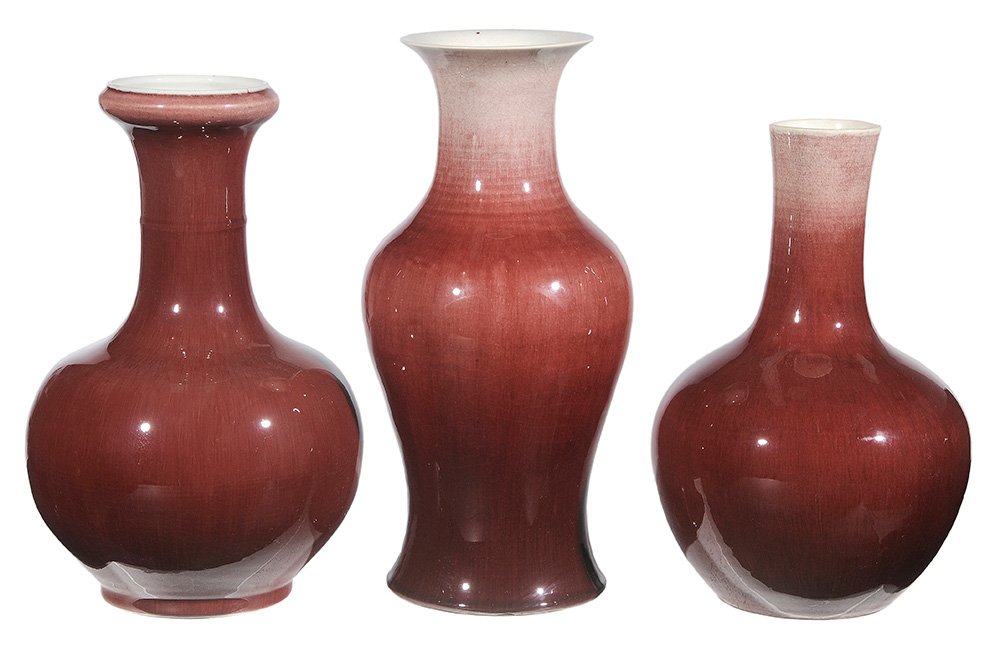 Three Copper-Red Glazed Vases (1 of 5)