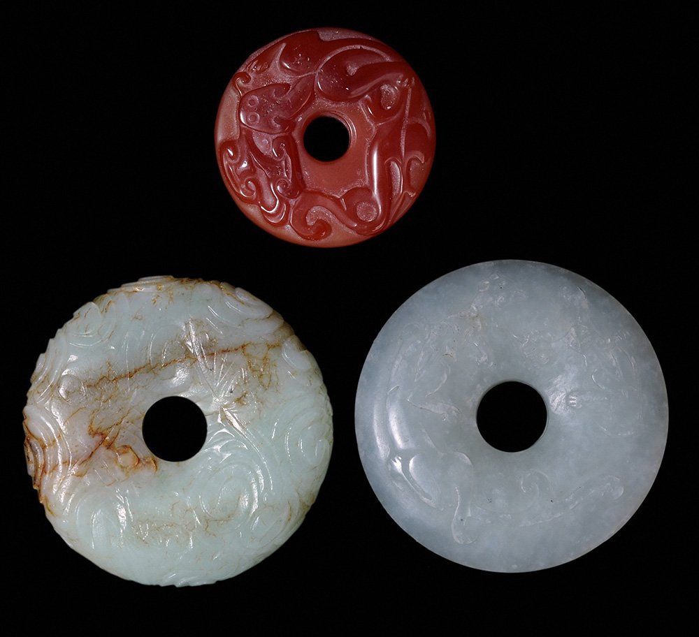 Three Carved Jade [Bi] (1 of 4)