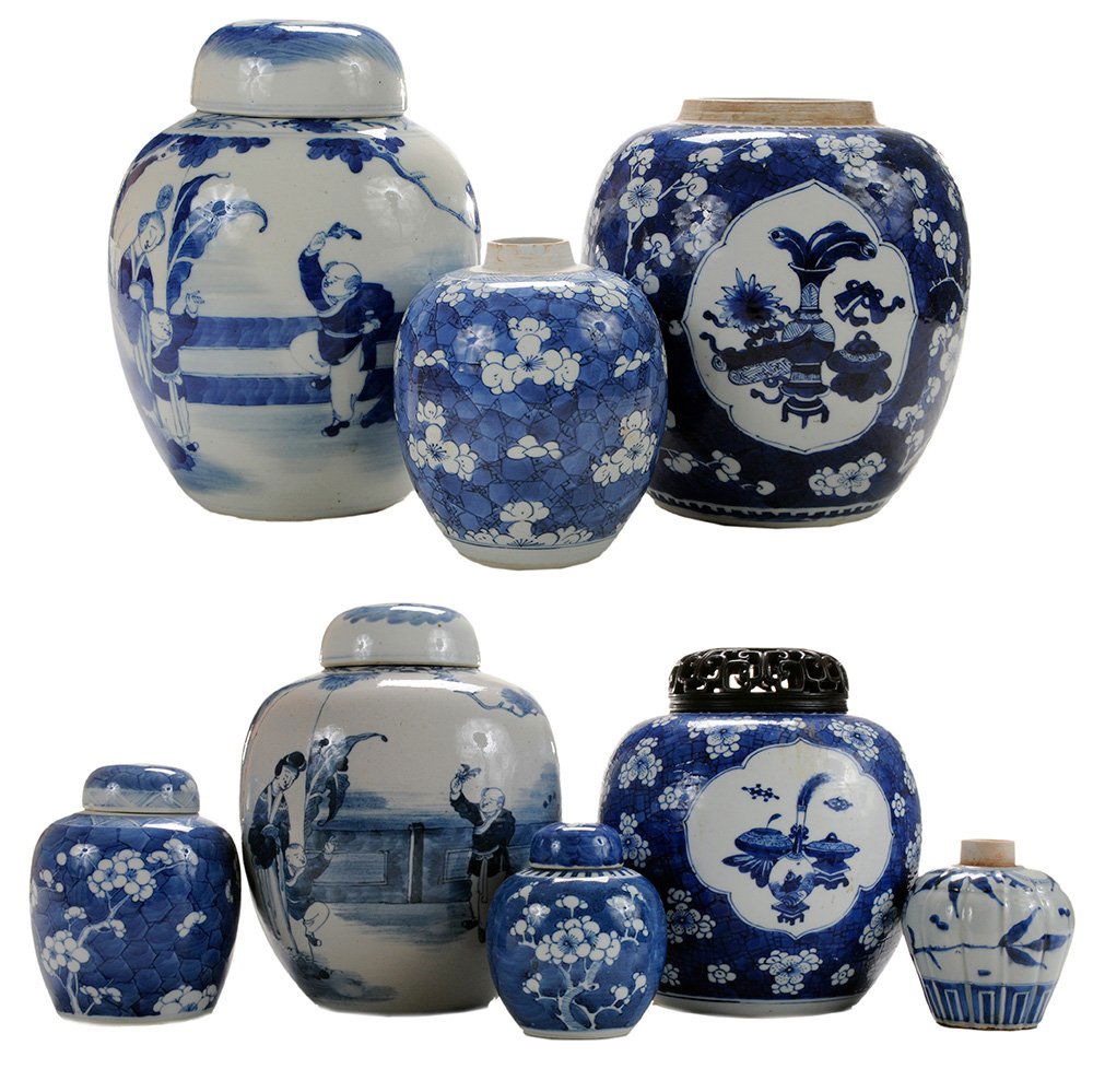 Eight Porcelain Ginger Jars (1 of 8)