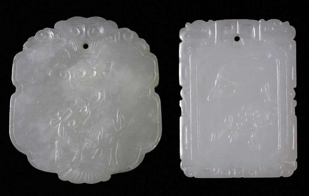 Two White Jade Tablet Pendants (1 of 5)