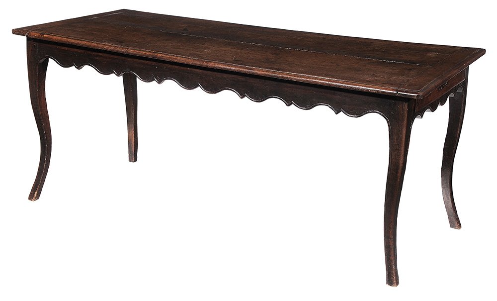 Provincial Louis XV Oak Harvest Table (1 of 4)