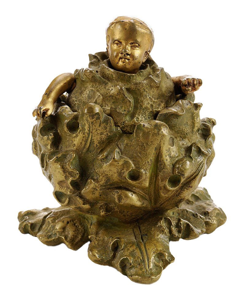 Gilt Bronze Baby and Cabbage-Form (1 of 7)