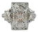 18 Karat White Gold Vintage Style Ring