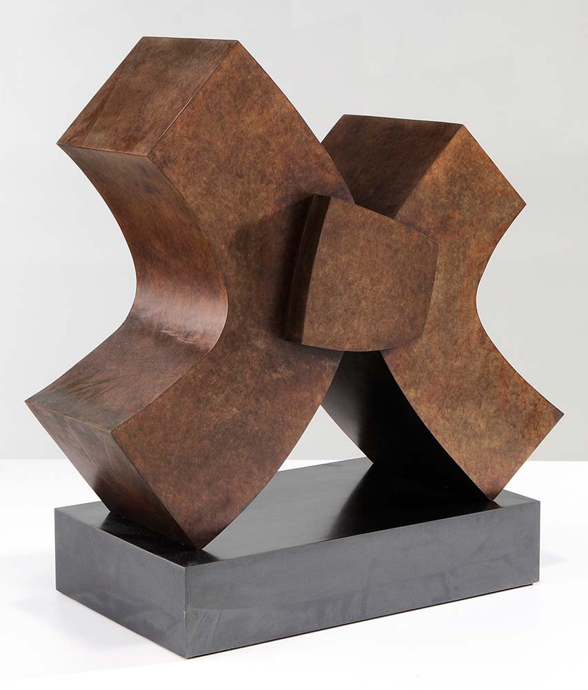 Julie Speidel: (Washington, born 1941) Chasseen, not apparently signed, patinated bronze, 20 x 19 x 10 in.. Condition: minor abrasion. Provenance: Property from a Southern Corporate Collection