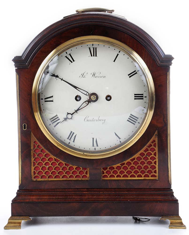James Warren Mahogany Verge Bracket Clock (1 of 10)