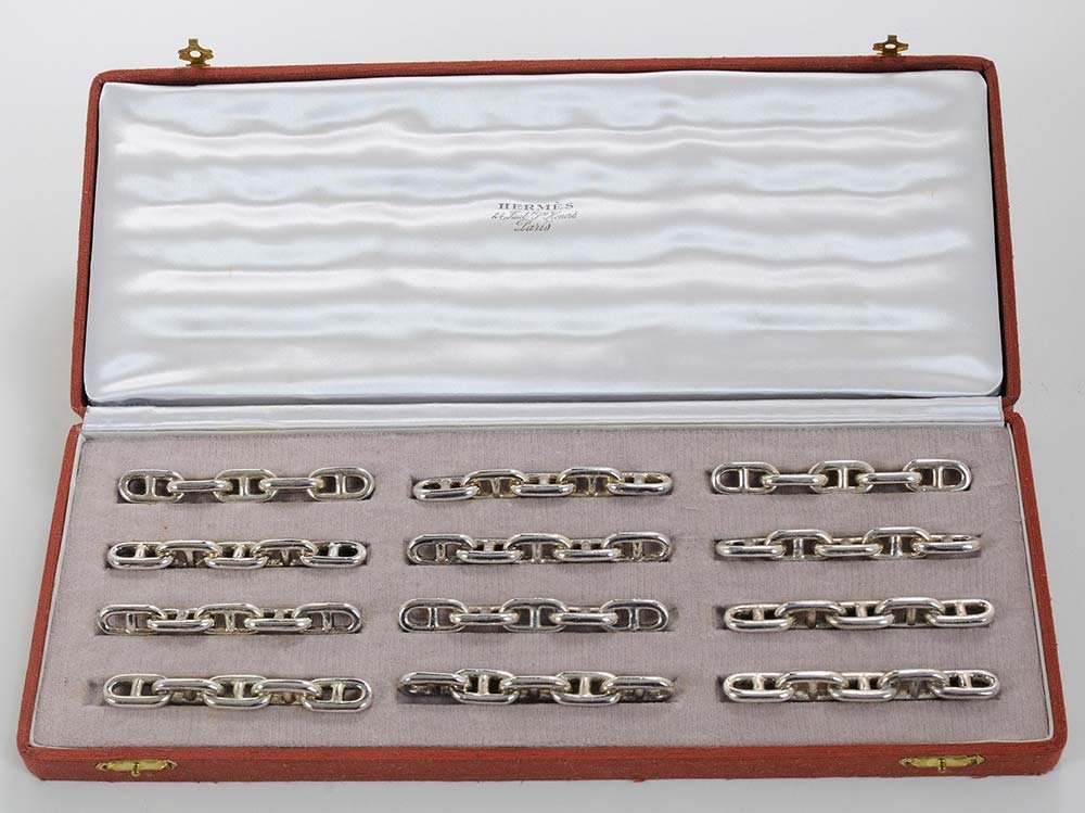 Set of Twelve Hermes Silver-Plate Knife Rests (1 of 5)