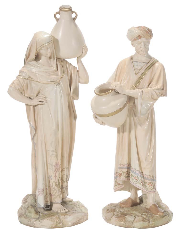 Pair of Royal Worcester Water Carriers (1 of 8)