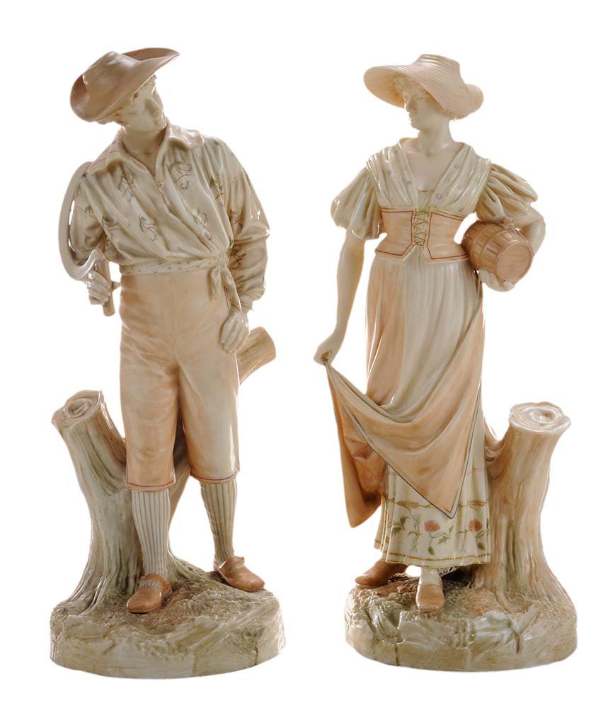 Pair of Royal Worcester Rustic Figures (1 of 6)