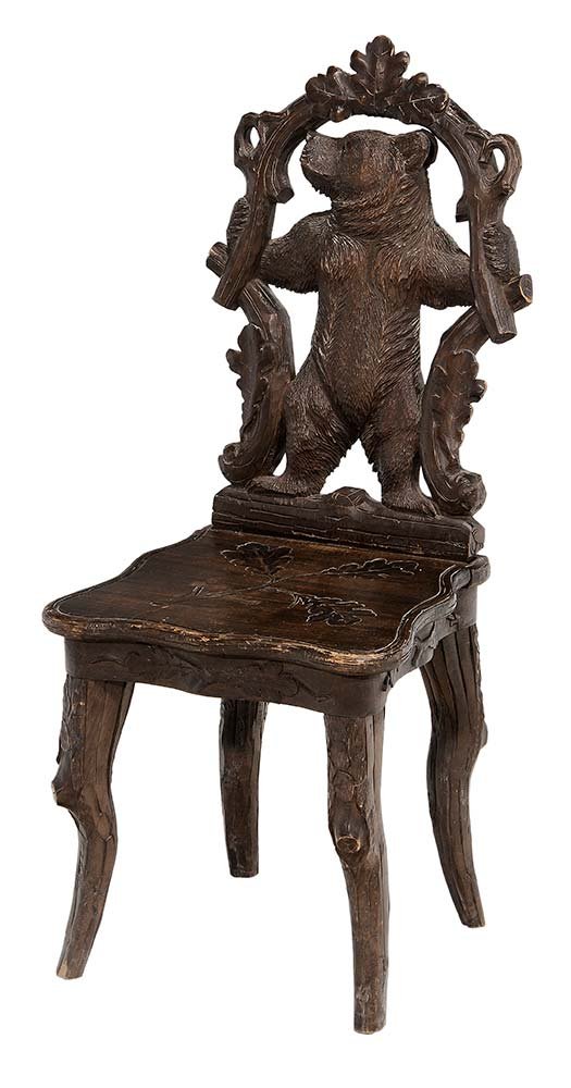 Black Forest Carved Walnut Bear- (1 of 5)