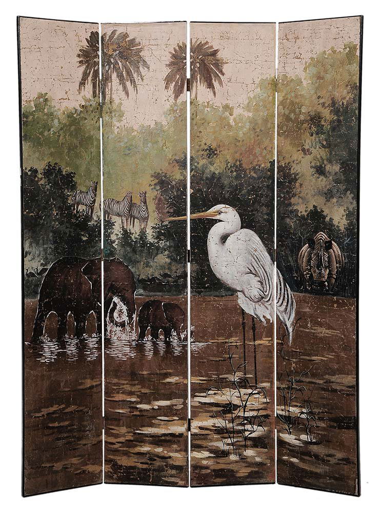 Four-Panel Painted  Room Screen (1 of 4)