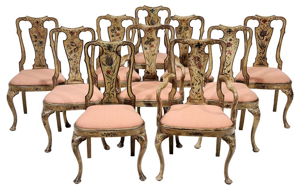 Set of Ten Queen Anne Style Paint- (1 of 8)