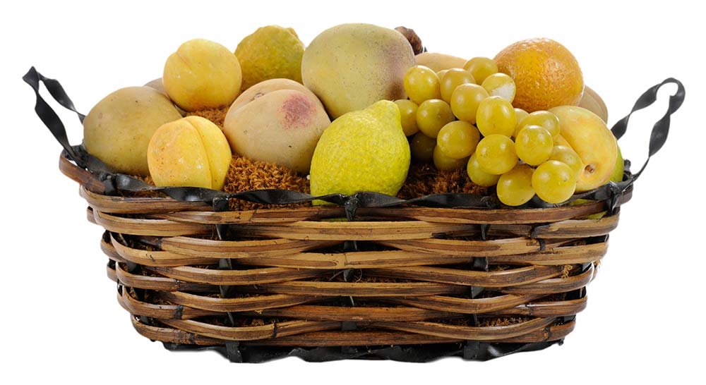 Finely Carved Stone Fruit, with a (1 of 4)