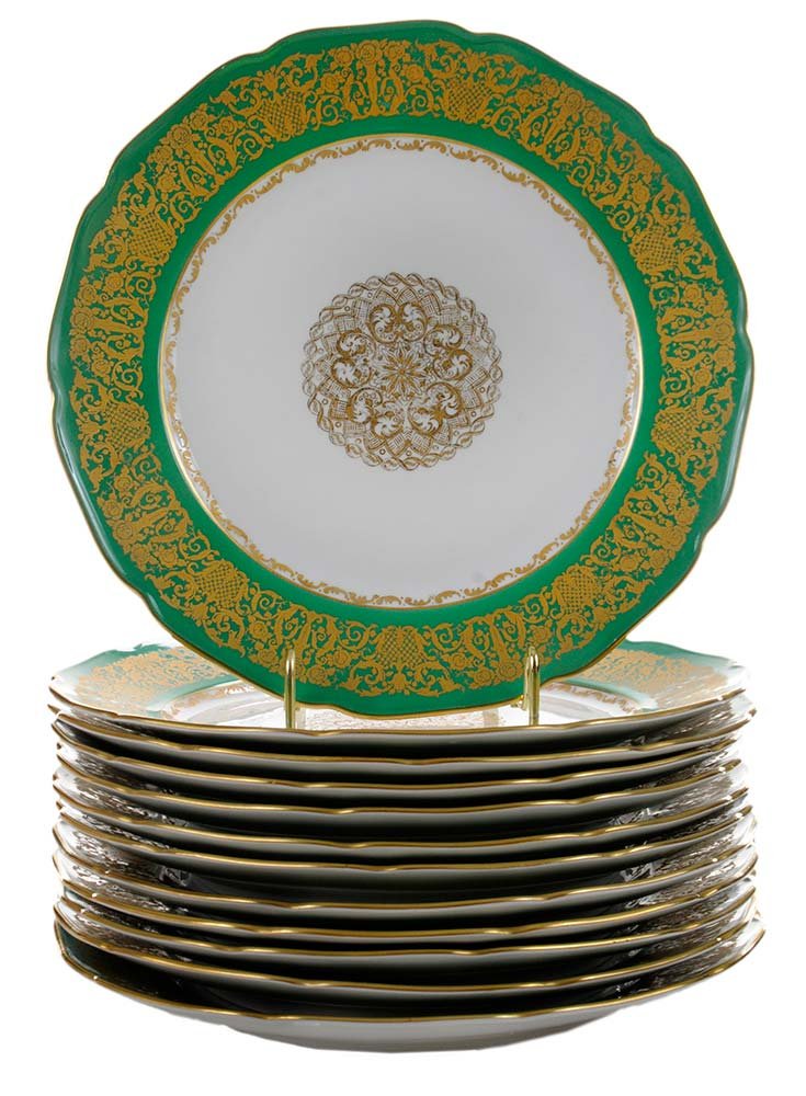Twelve Bohemia China Dinner Plates (1 of 4)