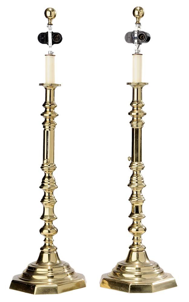 Monumental Brass Push-Up Candlesticks (1 of 3)