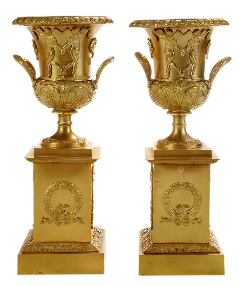 Pair Gilt Bronze Neoclassical Style (1 of 5)